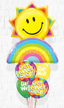Smiley Rainbow Get well Balloons.