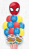 Spider Man Pow Pow Sparkle Birthday Balloon Bouquet