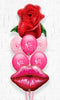Happy International Roses & Lippies Balloon Bouquet