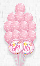 Girl Pennant A-round Latex BIG Balloon Bouquet With Weight