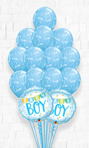 Boy Pennant A-round Latex BIG Balloon Bouquet With Weight