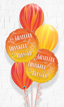 Grateful, Thankful, Blessed Agate Latex Balloon Bouquet