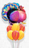 Glitter Turkey Agate Custom Text Balloon Bouquet