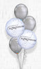 Two Heart Engagement Chrome Balloon Bouquet