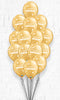 Golden Birthday Big & Little Polka Balloon Bouquet