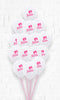 White Printed Barbie Latex  Balloon Bouquet - 15count