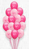 International Women's Day Pink and Wild berry  Latex Balloon Bouquet - 15count