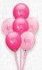 International Women's Day Pink And Wild Berry Latex Balloon Bouquet - 6count