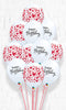 Simply Bday Double Hearts Wrap Print Balloon Bouquet - 12pcs