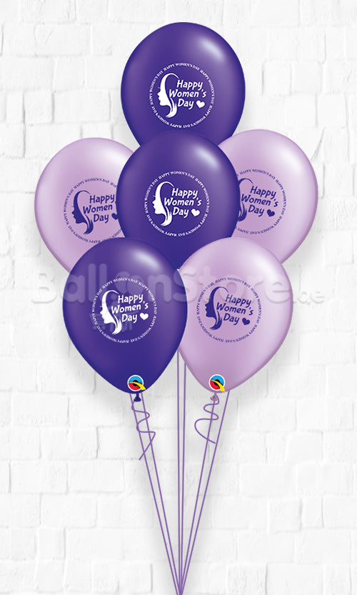 International Women's Day Lilac and Purple  Balloon Bouquet