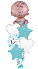 Celebrate Baby Boy Blue Balloon  Bouquet