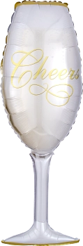 Bubbly Whine Glass Foil Balloon