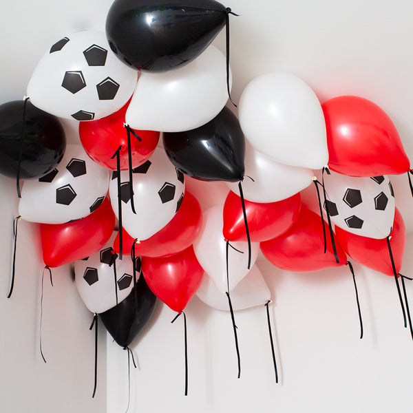 Soccer Theme Red Helium Balloons - 25count