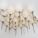 Cream Aesthetic Theme Helium Balloons - 25count  Additional Cost for Satin Ribbon