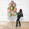 Chrome LimeGreen Pear Peach Confetti&nbsp; Balloon Bouquet.