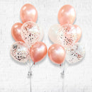 RoseGold Party Confetti Balloon Bouquet