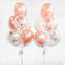 RoseGold Party Confetti Balloon Bouquet