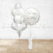 Custom Text All White Party Wedding/Engagement Latex Balloon Set