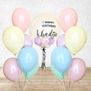 Pastel  Custom Text Personalized Bubbles  Balloon Bouquet Set  B PRE-ORDER 1DAY In Advance