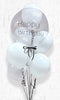 Classy White Custom Text Personalized Bubbles&nbsp; Balloon Bouquet