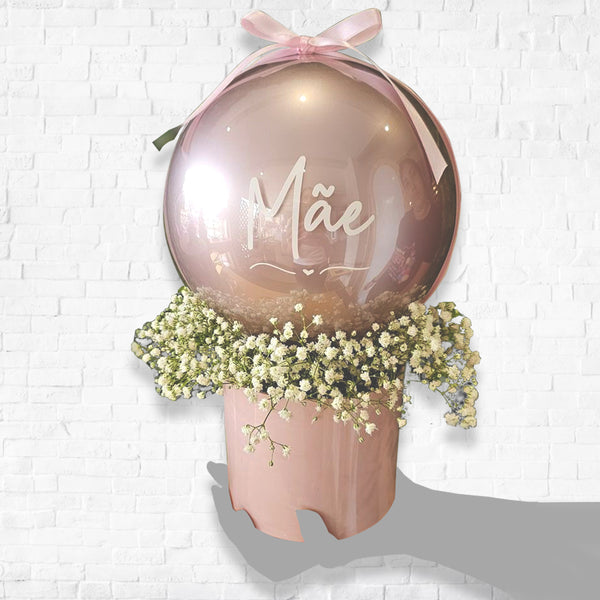 Small Personalized Hot Air Inspired Gypsophila Arrangement - PRE-ORDER 1DAY in advance