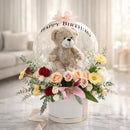 Luxury Teddy Balloon Flower Arrangement- PRE ORDER