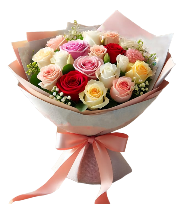 Pretty   Mix Roses  Hand Bouquet