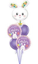 Easter Bunny Dots Balloon Bouquet With Weight