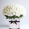 Sincerity Pure Love White Roses Fresh Flower Arrangements - valentines dubai