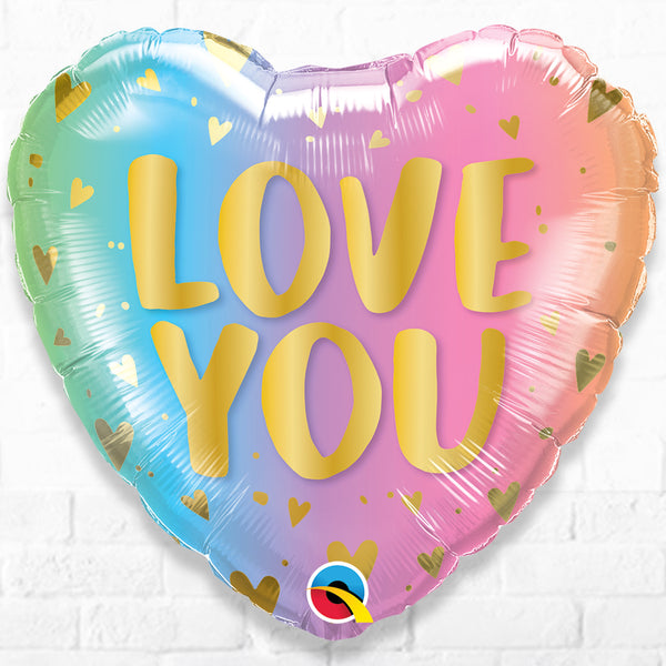 Love You Pastel Ombre & Hearts