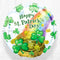 Smiley Shamrocks Foil Balloon - St. Patricks Day 18inches