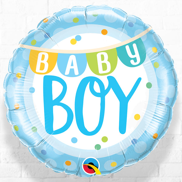 Baby Boy Pennant Banner Foil Balloons