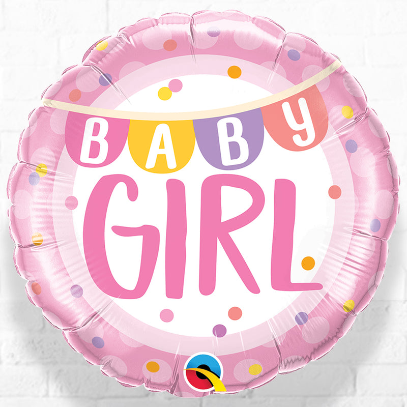 Baby Girl  Pennant Banner Foil Balloons