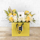 Bag of Sweetness and Roses Flower Arrangement with Patchi Chocolate