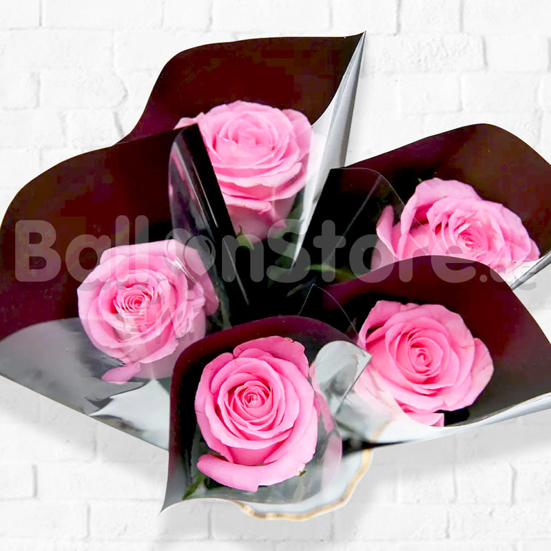 Single Sleeve Wrapped Pink Rose