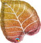 Fall Glitter graphic Ombre Leaf Foil balloon