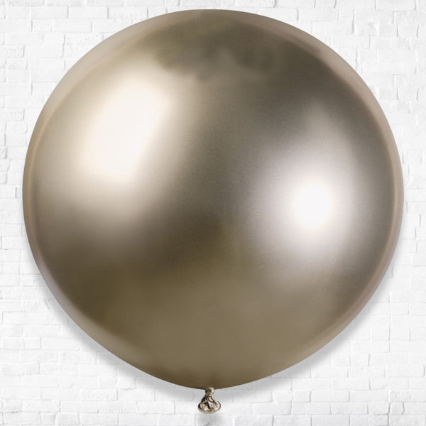 28inches Giant Chrome Gold Color Latex Balloon Helium Inflated