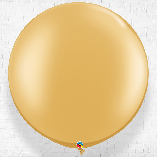 Giant Metallic Gold Color Latex Balloon  - Helium Inflated