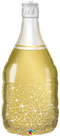 Golden Bubbly Wine Bottle Foil Balloon