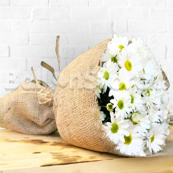 Mini White Chrysanthemum Daisy Fresh Flower  Hand Bouquet