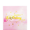 6-Pieces 2-Ply Happy Birthday Paper Napkins – Gradient Pink
