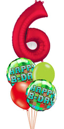 Pixel Party Any Age  Minecraft balloon With Weight