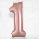 Number One Rose Gold Helium Filled