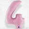 Number Four Pastel Pink Helium Filled