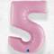 Number Five Pastel Pink Helium Filled