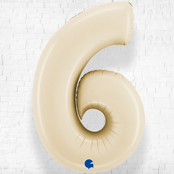 Number Six Cream Helium Filled