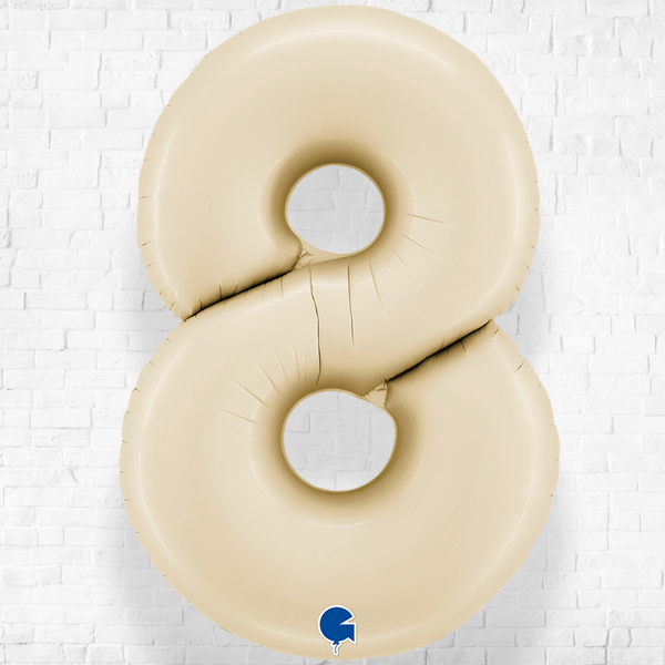 Number Eight Cream Helium Filled