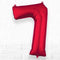 Number Foil Number Seven Red - Helium Filled