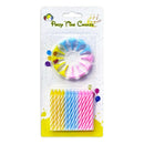 24pcs 6cm Spiral Birthday Candles, Multicolor