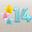 Any Two number pastel blue number with weight